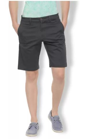 40% Off on Men Grey Chino Shorts- Flipkart